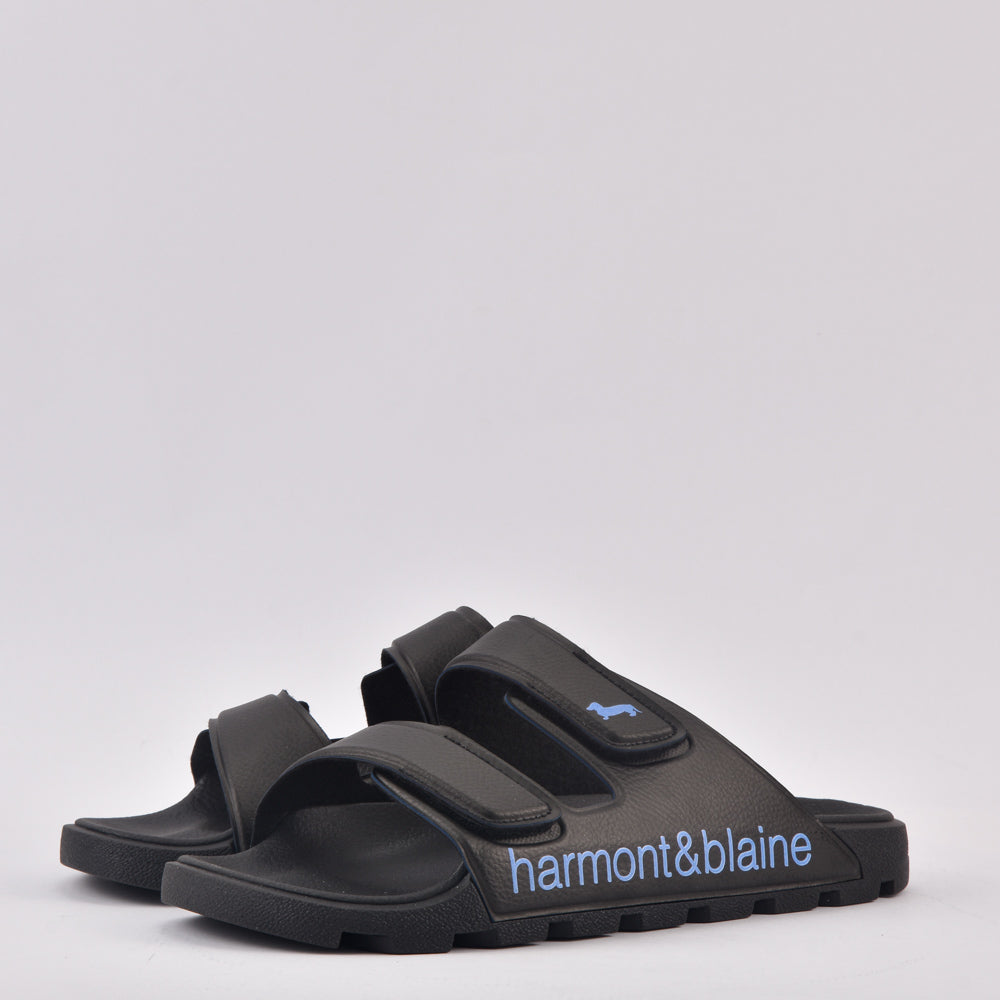 CIABATTA UOMO BLUBBER - LOGO NERO - AZZURRO