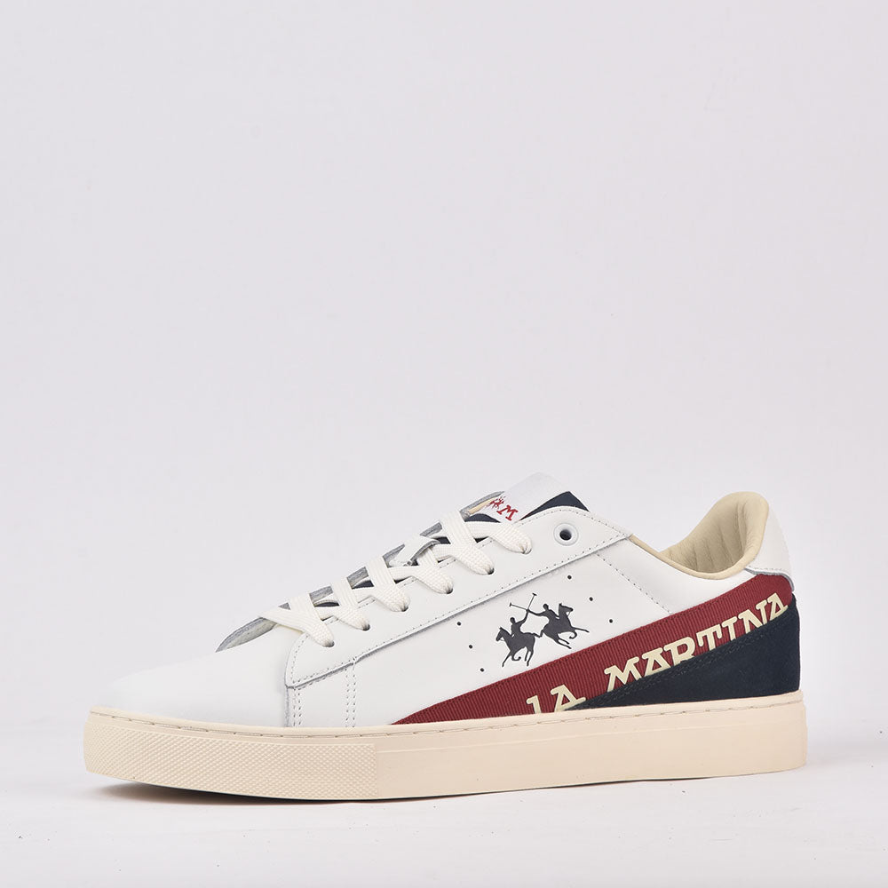 SCARPA UOMO CALF - TAPE BIANCO - ROSSO