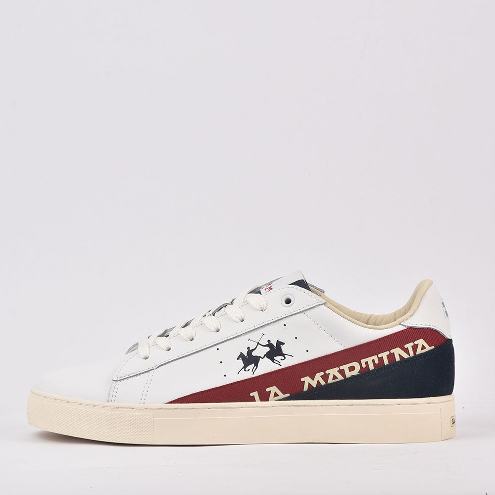 SCARPA UOMO CALF - TAPE BIANCO - ROSSO